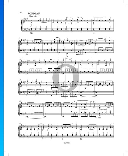 Sonate A-Dur, P. XII: 44: 3. Rondo Musik-Noten