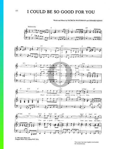 I Could Be So Good For You Sheet Music