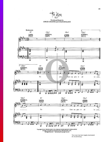 To You Musik-Noten