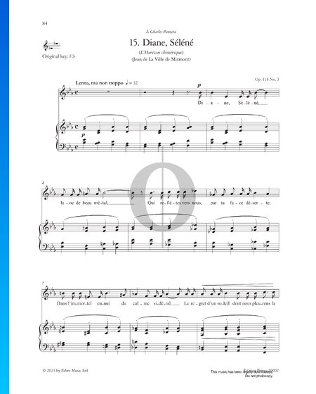 L'horizon chimérique, Op. 118 Nr. 3: Diane, Séléné