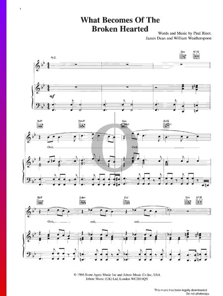 What Becomes Of The Broken Hearted Musik-Noten