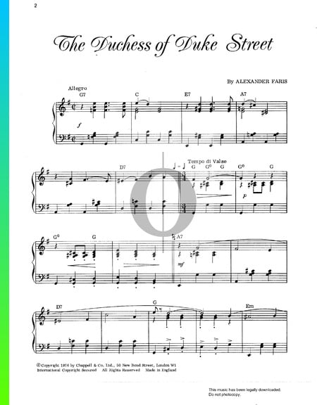 The Duchess Of Duke Street Sheet Music