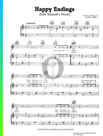 Happy Endings (Give Yourself A Pinch) Sheet Music