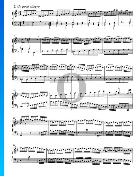 Concerto in D Minor, BWV 987: 2. Un poco allegro Sheet Music