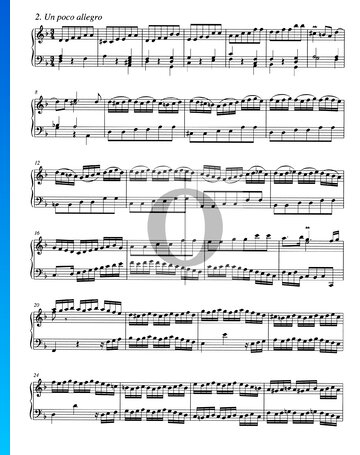 Concerto in d-Moll, BWV 987: 2. Un poco allegro Musik-Noten