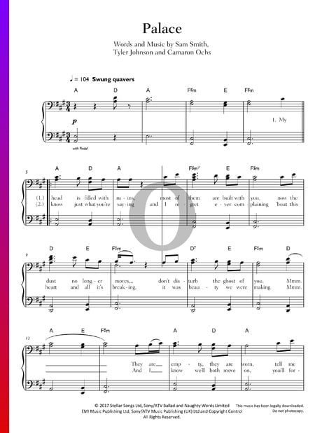 Palace Sheet Music