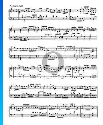 Suite C Major, HWV 443: 2. Allemande Sheet Music