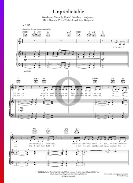 Unpredictable Musik-Noten