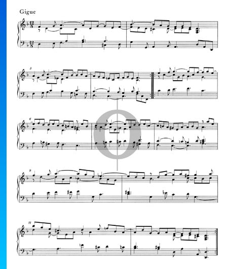 Suite d-Moll, HWV 447: 4. Gigue Musik-Noten