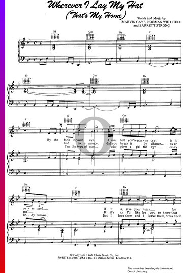 Wherever I Lay My Hat (That's My Home) Sheet Music