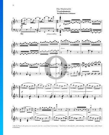 Sonata en mi bemol mayor (Los adioses), Op. 81a: 3. Vivacissimamente Partitura