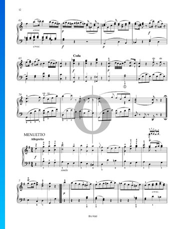 Eine kleine Nachtmusik, KV 525: 3. Menueto Sheet Music