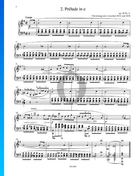 Prélude in e-Moll, Op. 28 Nr. 4