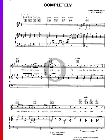 Completely Sheet Music