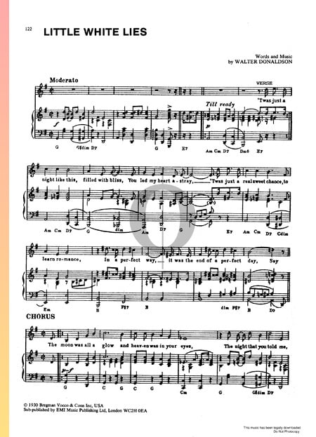 Little White Lies Sheet Music