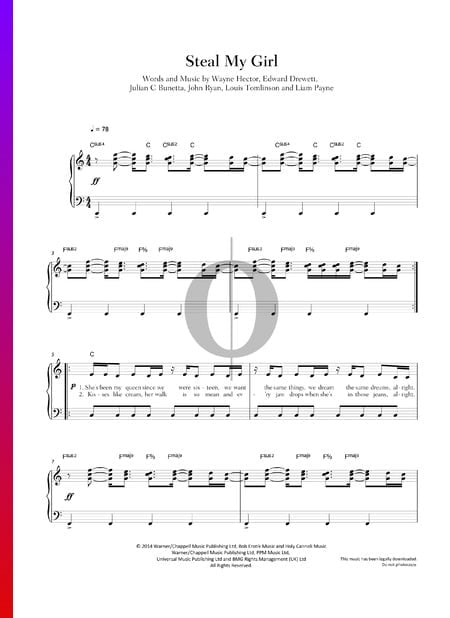 Steal My Girl Sheet Music
