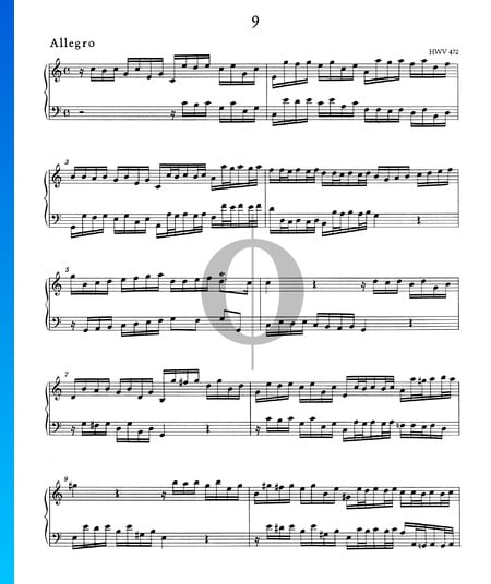 Allegro C Major, HWV 472 Sheet Music