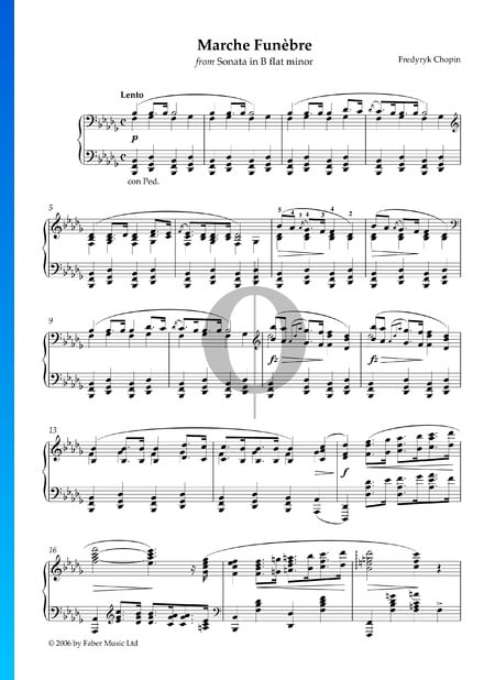 Sonate en Si bémol mineur, Op. 35 No. 2: 3. Marche Funèbre Partition