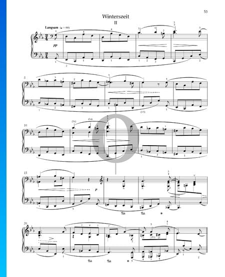 Winterszeit II, Op. 68 Nr. 39 Musik-Noten