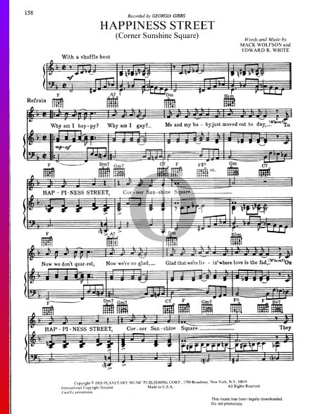 Happiness Street (Corner Sunshine Square) Musik-Noten