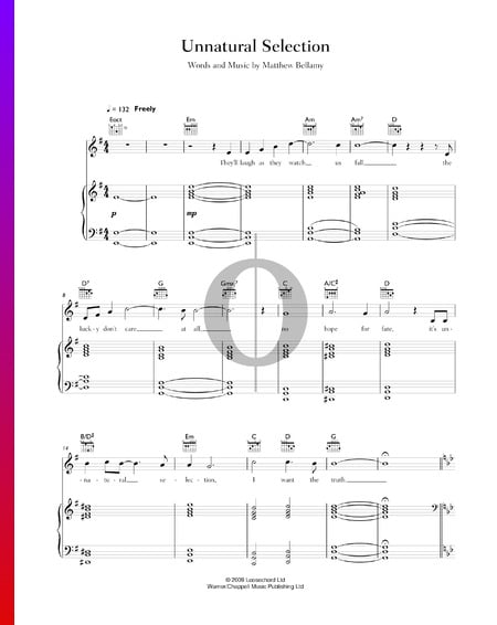 Unnatural Selection Musik-Noten