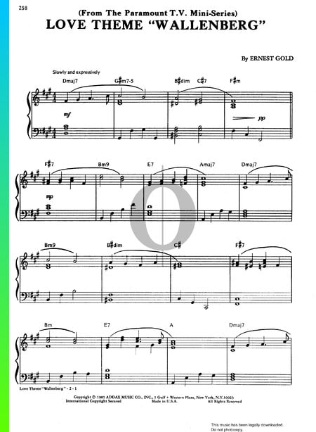 Love Theme (Wallenberg) Sheet Music