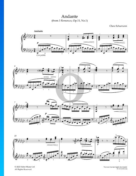 Trois Romances, Op. 11: No. 1