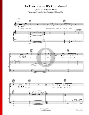 Do They Know It's Christmas? (2024 - Ultimate Mix) Sheet Music