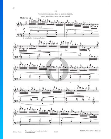 Etude in E Minor: Comme le ruisseau dans la mer se répand Sheet Music