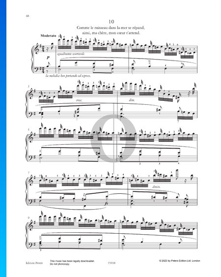 Etude in E Minor: Comme le ruisseau dans la mer se répand