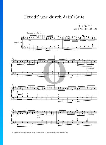 Ertödt' uns durch dein' Güte (Sanctify us by thy goodness), BWV 22 Sheet Music