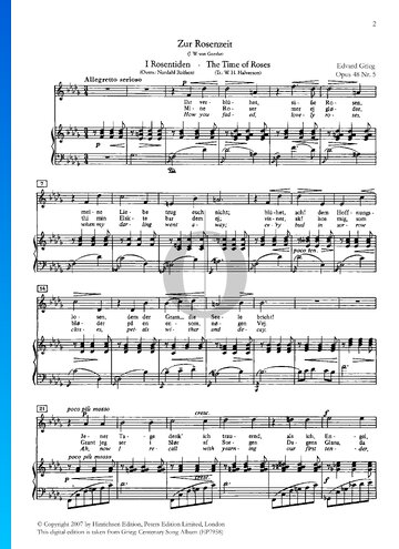 The Time of Roses, Op. 48 No. 5 Sheet Music