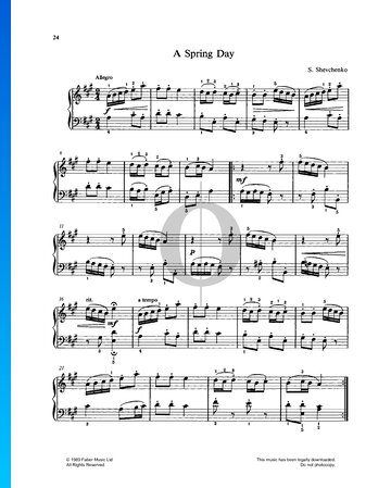 A Spring Day Partitura