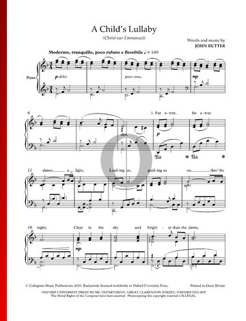 A Child's Lullaby Sheet Music