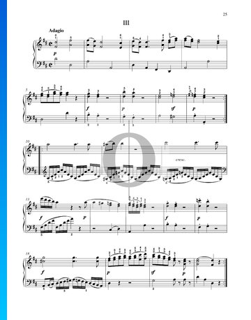 6 Viennese Sonatinas, KV 439b: No. 3 Sonatina in D Major Sheet Music