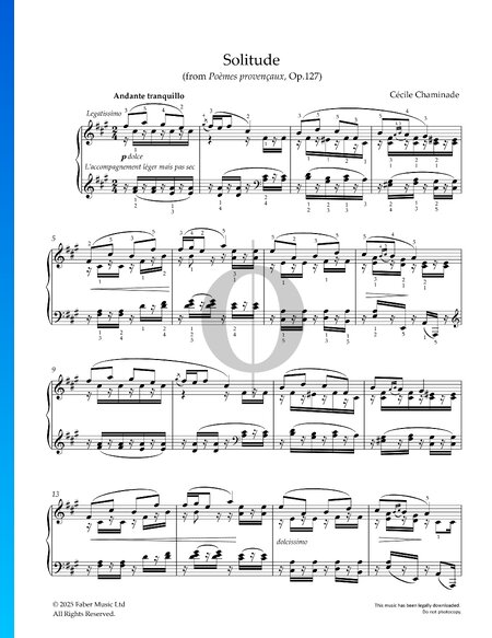 Poèmes provençaux, Op. 127: Solitude