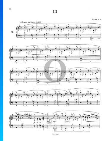 Partition Chanson sans paroles, op. 85 n° 2 : Allegro agitato