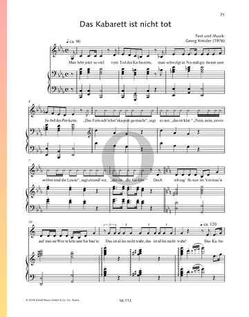 Das Kabarett ist nicht tot Sheet Music