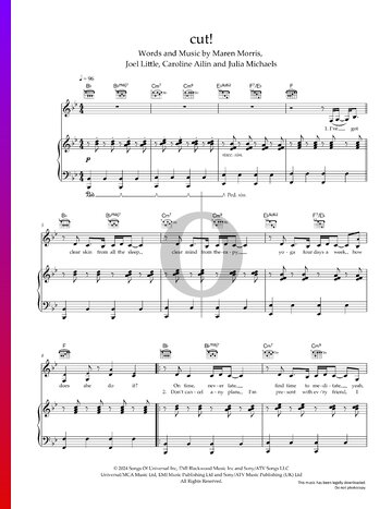 Cut! Sheet Music