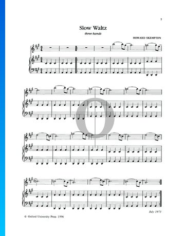Slow Waltz Musik-Noten