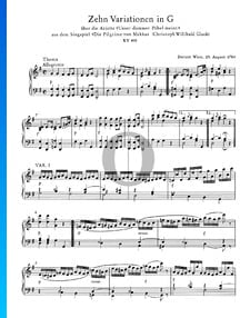 10 Variations in G Major, KV 455