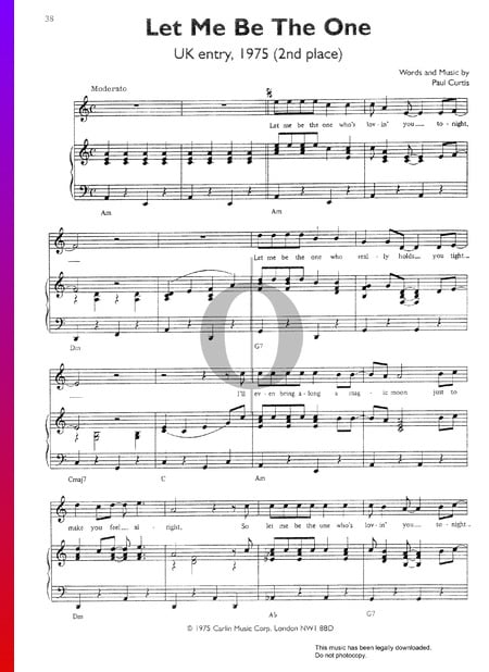 Let Me Be The One Musik-Noten