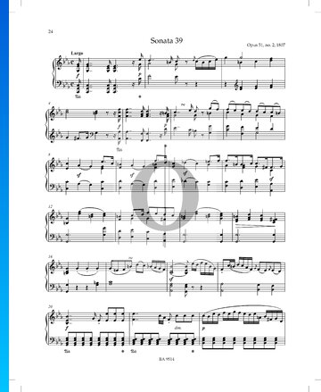 Sonata en do menor n.º 2, Op. 51 P. XII: 39: 1. Largo Partitura
