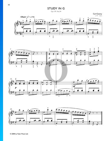 Etüde in G-Dur, Op. 139 No. 24 Musik-Noten
