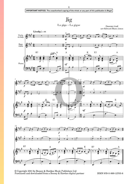 Jig Musik-Noten