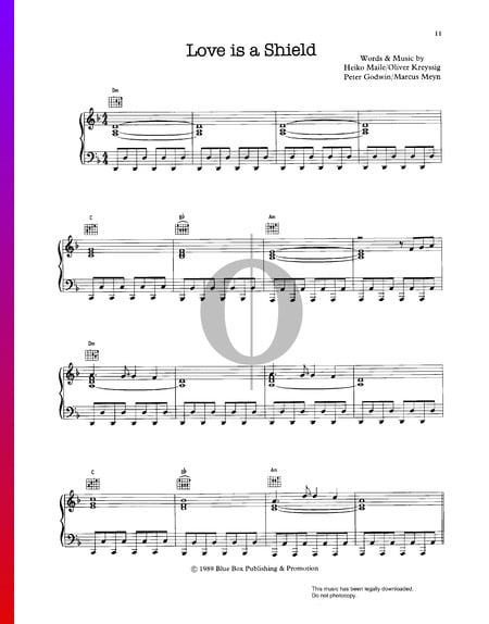 Love Is A Shield Sheet Music