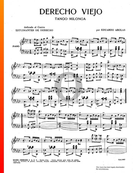 Derecho Viejo Musik-Noten