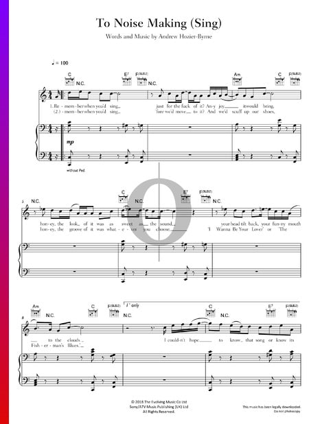 To Noise Making (Sing) Sheet Music
