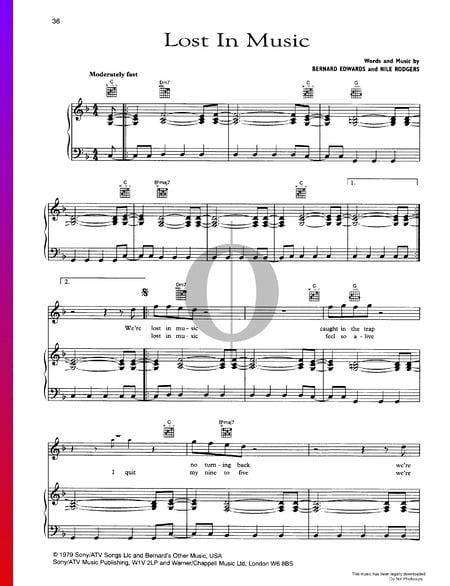 Lost In Music Sheet Music