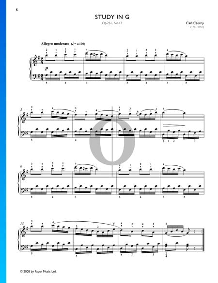 Etüde in G-Dur, Op. 261 Nr. 17
